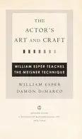 Book cover of The Actor's Art and Craft