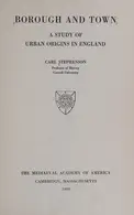 Book cover of Borough and town