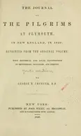 Book cover of The journal of the Pilgrims at Plymouth