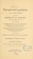 Book cover of Notes of a voyage to California via Cape Horn