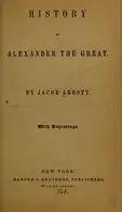 Book cover of History of Alexander the Great