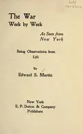 Book cover of The war week by week as seen from New York