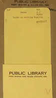 Book cover of Talks on writing English