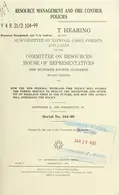 Book cover of Resource management and fire control policies