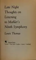 Book cover of Late Night Thoughts to Mahler's Ninth Sy