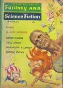 Book cover of The Magazine of Fantasy and Science Fiction, January 1964