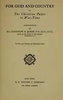 Book cover of For God and country