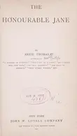 Book cover of The Honourable Jane
