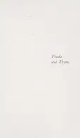 Book cover of Thistle and thyme; tales and legends from Scotland