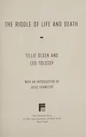 Book cover of The riddle of life and death