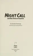 Book cover of Night call and other stories of suspense