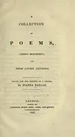 Book cover of A Collection of poems, chiefly manuscript, and from living authors