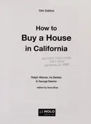 Book cover of How to buy a house in California