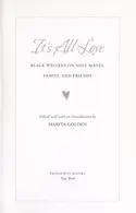 Book cover of It's all love
