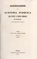 Book cover of Ragionamento di economia pubblica del padre D. Marco Morelli ex-generale della Congregazione di Somasca