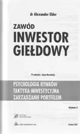 Book cover of Zawo d - inwestor gie¿dowy