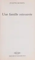 Book cover of Une famille retrouvée
