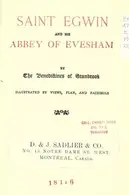 Book cover of Saint Egwin and his abbey of Evesham