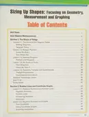 Book cover of Math Innovations Course 1 : Sizing up Shapes