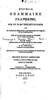 Book cover of Nouvelle grammaire française, sur un plan très-méthodique: avec nombreux ...