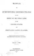 Book cover of Manual of surveying instructions for the survey of the public lands of the United States and private land claims