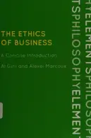 Book cover of The ethics of business