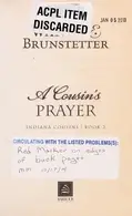 Book cover of A cousin's prayer
