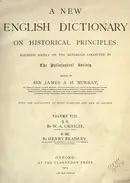 Book cover of A New English Dictionary on Historical Principles
