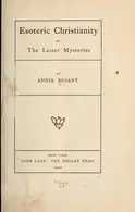 Book cover of Esoteric Christianity