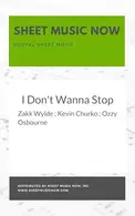 Book cover of I Don't Wanna Stop Sheet Music