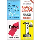 Book cover of The Making of a Manager, Radical Candor, Drive Daniel H. Pink, The One Thing 4 Books Collection Set