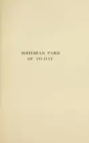 Book cover of Bohemian Paris of to-day
