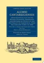 Book cover of Alumni Cantabrigienses