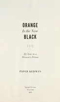 Book cover of Orange is the new black