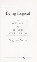 Book cover of Being logical