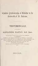 Book cover of Chandos professorship of medicine in the University of St. Andrews. Testimonials in favour of Alexander Harvey, M.D