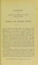 Book cover of Illustrations of the interest and importance of the study of cases of sudden and violent death