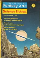 Book cover of The Magazine of Fantasy and Science Fiction, September 1969