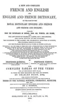 Book cover of A new and complete French and English, and English and French dictionary