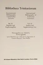 Book cover of Bibliotheca trinitariorum