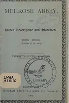 Book cover of Melrose Abbey
