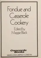 Book cover of Fondue and casserole cookery