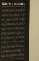 Book cover of Necrophilia Variations