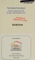 Book cover of Baboon