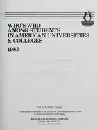 Book cover of Who's who Among Students in American Universities and Colleges