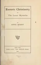 Book cover of Esoteric Christianity
