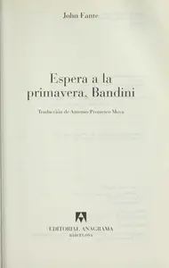 Book cover of Espera a la primavera, Bandini