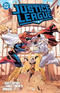 Book cover of Justice League by Scott Snyder and James Tynion IV Omnibus Vol. 2