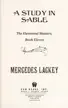 Book cover of A Study in Sable