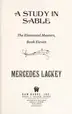 Book cover of A Study in Sable